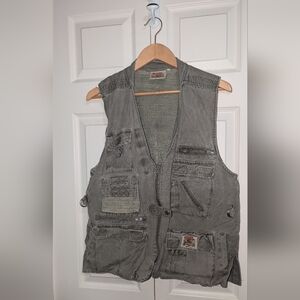 Indiana Jones Utility Vest- Men's Medium-Light Khaki green.